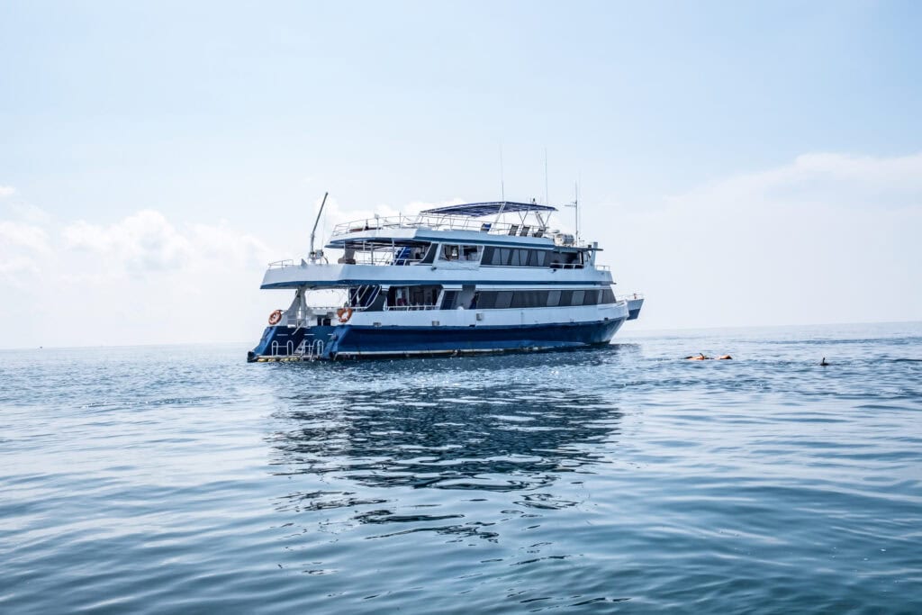 Large ferry boat on calm sea